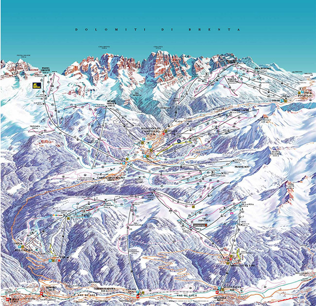 Narty w Madonna di Campiglio - opis regionu, mapa tras, ceny - WinterEvent